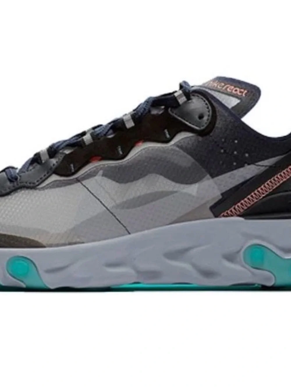 Nike React Element 87 Sneakers Men’s Size 12 – Neptune Green/Navy/Grey/Teal